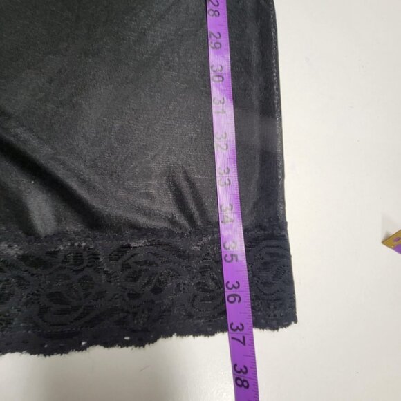 Sheer Black Pants Elastic Waist Wide Leg Long Black Pants - Size S, M - Picture 10 of 11